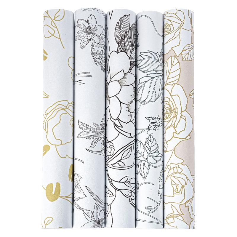 Self Adhesive Waterproof Wallpaper for Bedroom and Living Room Furniture Decoration Retro Cabinet Renovation Stickers