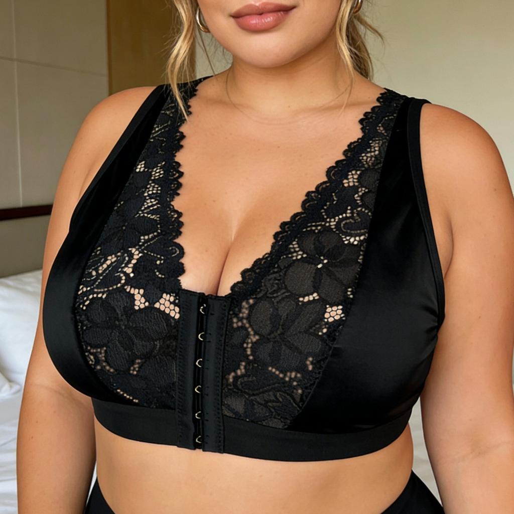 European Plus Size French Style Lace Bra for Women Elegant Soft Daily Matching Intimates