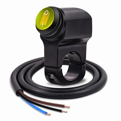 X-STYLE Wasserdichter Motorradschalter mit LED 0,9 Zoll (22 mm) Griffschalter Licht