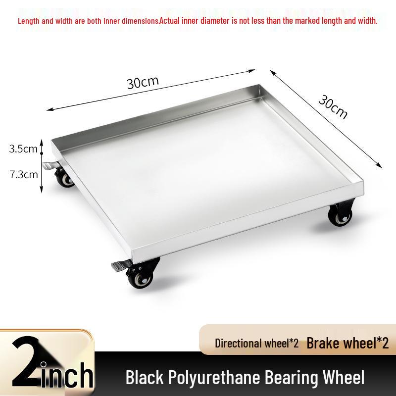 Rectangular Flower Pot Tray with Universal Wheels and Water Collection