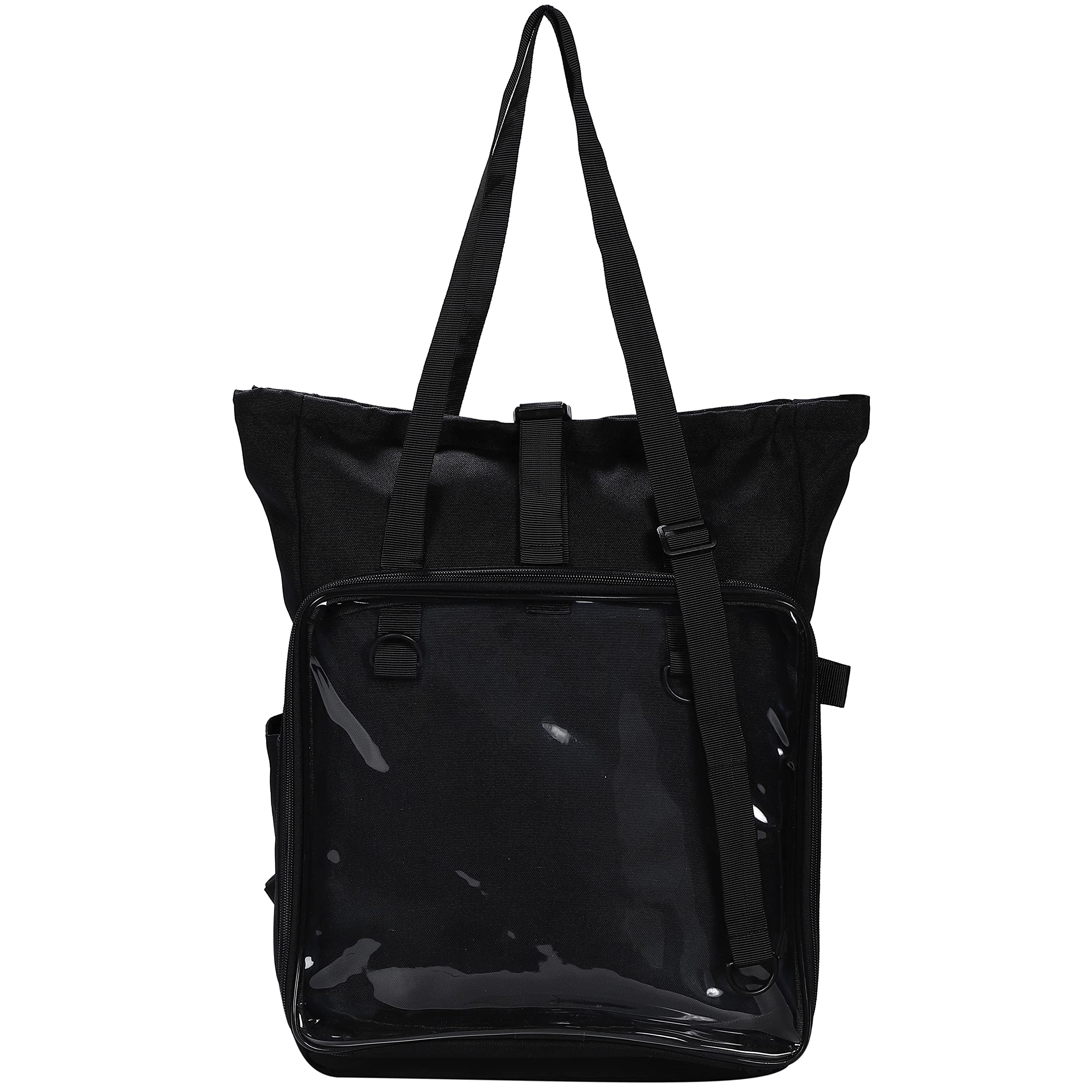 

Ita Oshikatsu A4 Tote Large Oshikatsu Otaku Activity Oshi Everyday Events [Harujio] Bag, Backpack, Backpack, Bag, 2-Way, Transparent, Black, Capacity, чорний