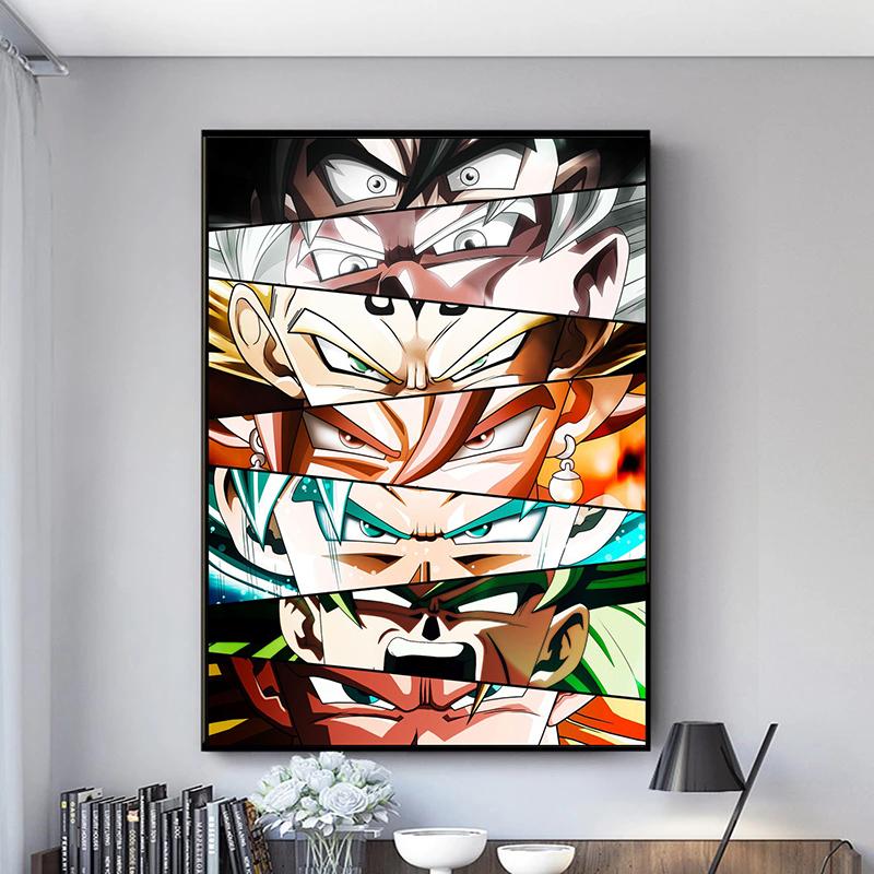 Japanische Anime-Charakteraugen Leinwandgemälde Wandkunst Poster Dekorative Malerei Wandgemälde Zuhause Kinderzimmer Ästhetische Dekoration