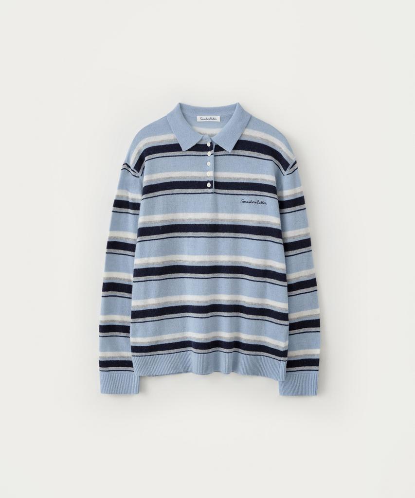 Sseomweeobeoteo Cope Stripe Knit - Light Blue