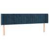 VidaXL Tête de lit avec oreilles Bleu foncé 183x16x78-88 cm Velours3119070
