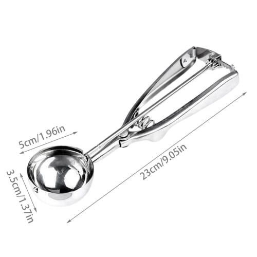 Stainless steel ice cream spoon, ice cream scoop, silver ice cream scoop, mashed potato food spoon, sturdy and convenient, multi-functional, for resta