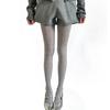 Women's Ribbed Cotton Tights with Flower Pattern High Elasticity Warmth Semi Opaque Pantyhose Slimming Leggings Hosiery