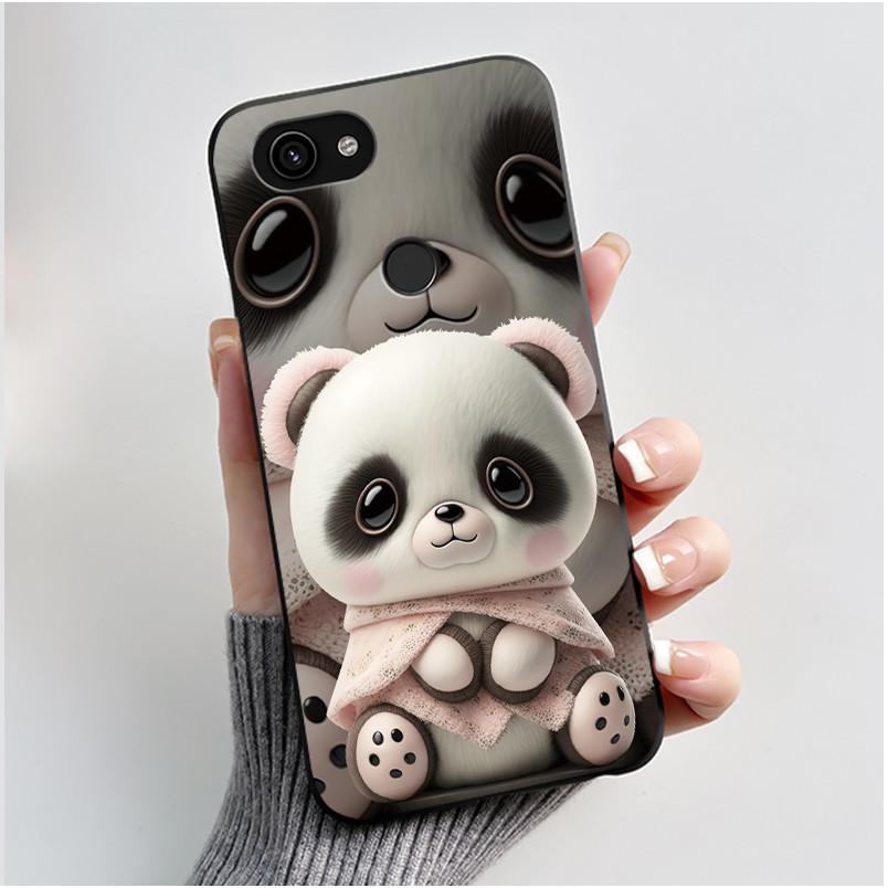 For Google Pixel 3 3a XL Case Cute Rabbit Black Soft TPU Silicone Cover for Pixel 3 XL Phone Cases Pixel3A 3 A Pixel3 3XL Capa