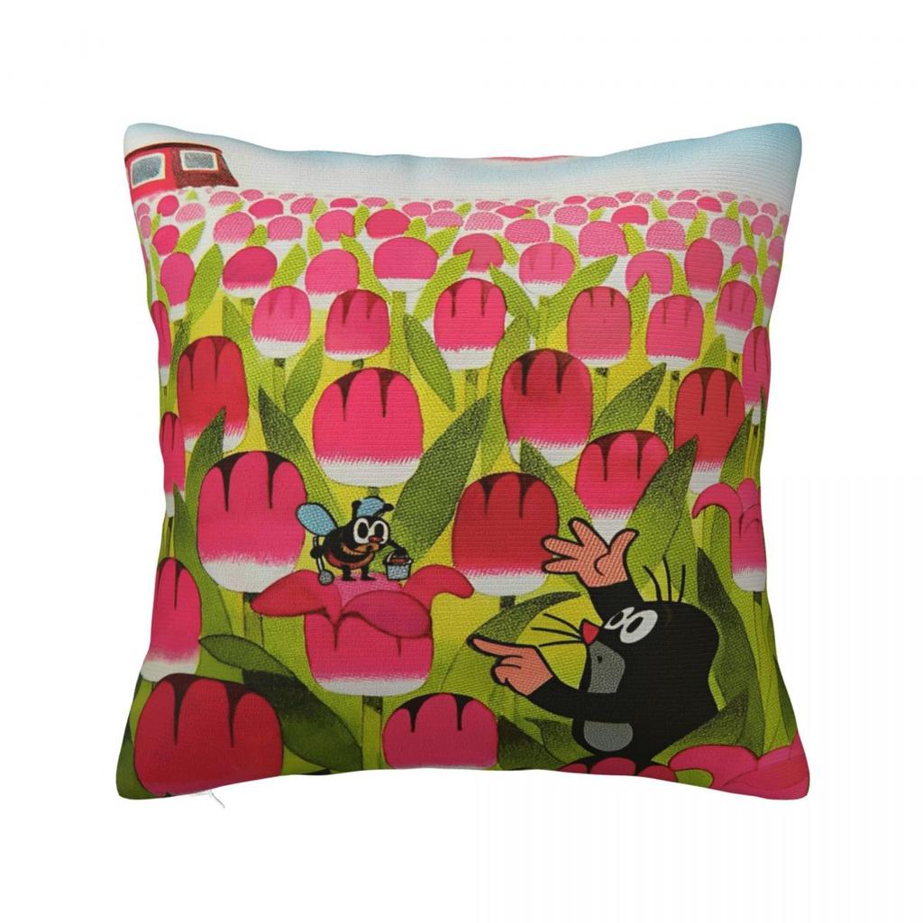 The Little Mole  Animal Printing Pillowcase Cushion Cover Pillow Covers Soft and Sweet Home Decoration Zippered Multi Size