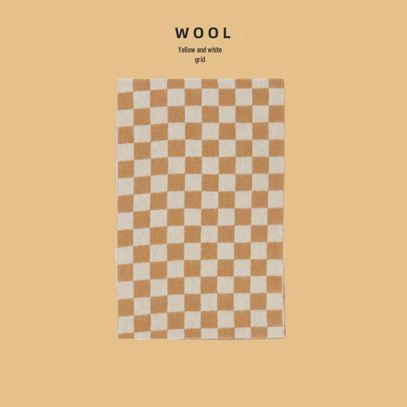 CEENIU Maillard Plaid Wool Scarf