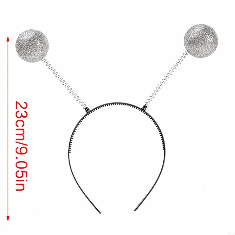 HX6F Glittering Powder Alien Headband Disco Party Hairhoop Costume Hairhoop Nightclub Funk Party Headwear Hair Decors