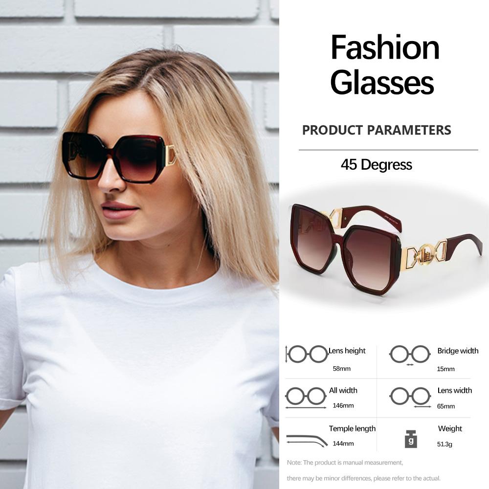 New In Sunglasses Decorative Details Geometric Sunglasses Modern Retro Design Unique Lines Fashionable Frame Sun Glasses