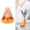 Solar Buddha Statue Solar Nodding Maitreya Car Ornament Decoration Shaking Head Toy for Wealth and Fortune