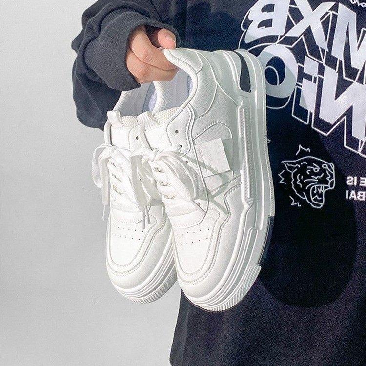 INS Bílé boty pro studenty Korejský styl Dámská módní Jarní Nové Prodyšné Platforma Muffin Tenisky Dámská ležérní obuv pro ženy