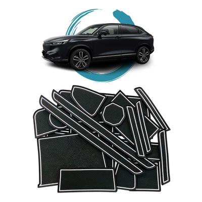YEEPIN Interior Rubber Mats for the New Honda Vezel Rubber Pocket Custom White RV, Non-Slip Mats, Mats, Scratch-Resistant, Noise-Reducing, 15-Piece