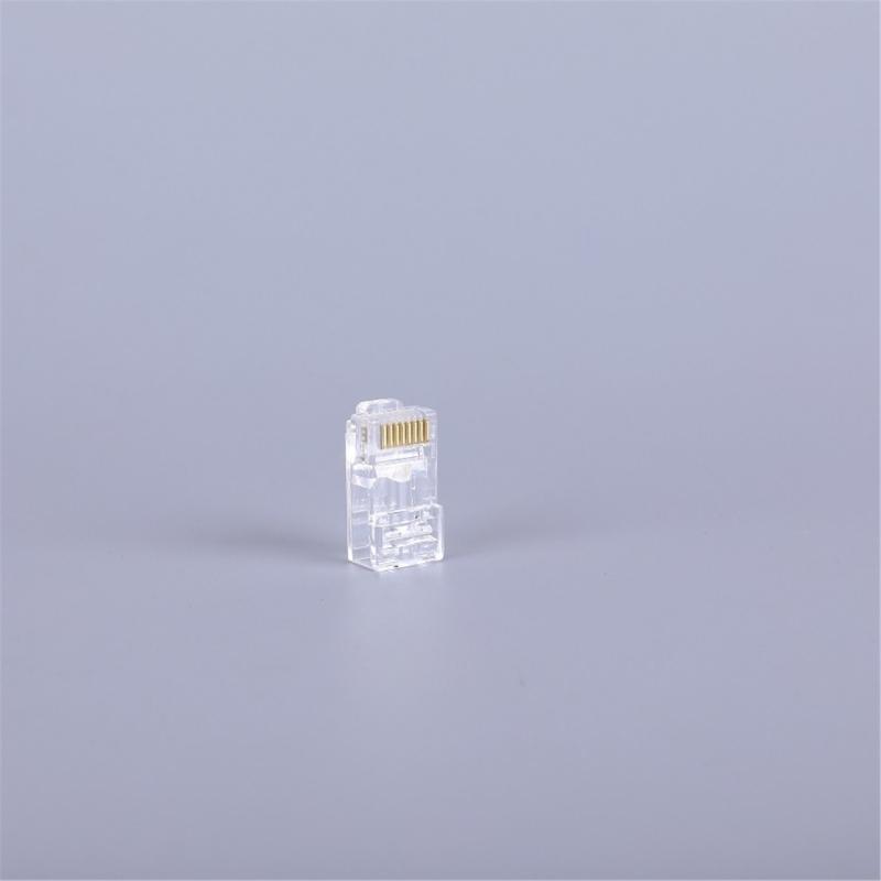 100pcs Cat6 RJ45 Ends, 8P8C Cat6 RJ45 Connectors Clear Ethernet Crimp Connectors For UTP Networking Cable 24-26AWG