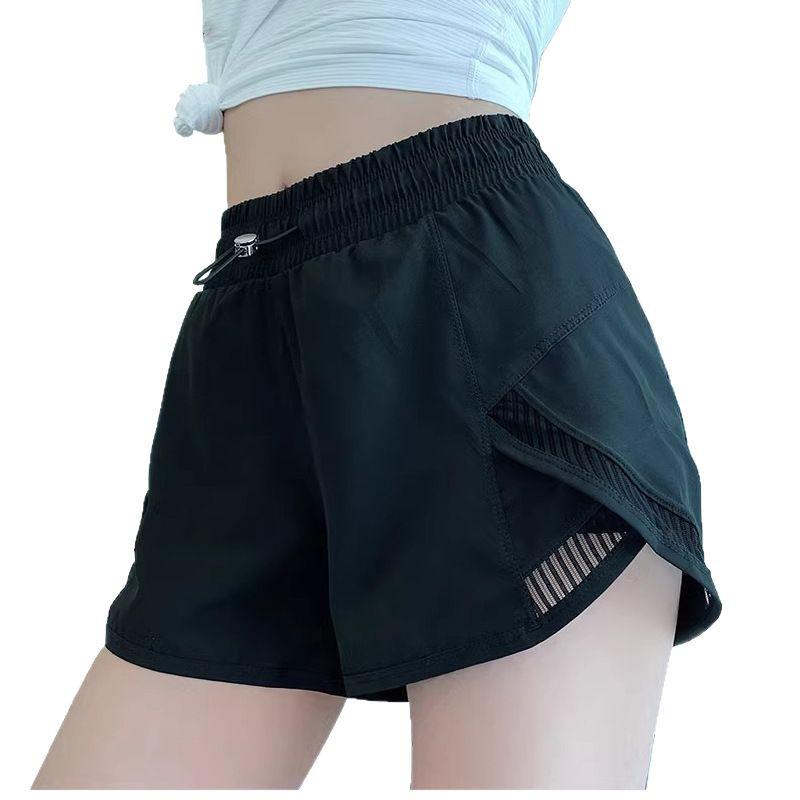 Women's Yoga Shorts, Quick-Dry, Breathable, Loose Fit, Anti-Exposure, Ideal for Spring/Summer Outdoor and Running Activities