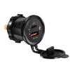 Car Charger with Independent Switch, Fast Charging QC 3.0 PD+USB for Cross-Border & Modified Vehicles