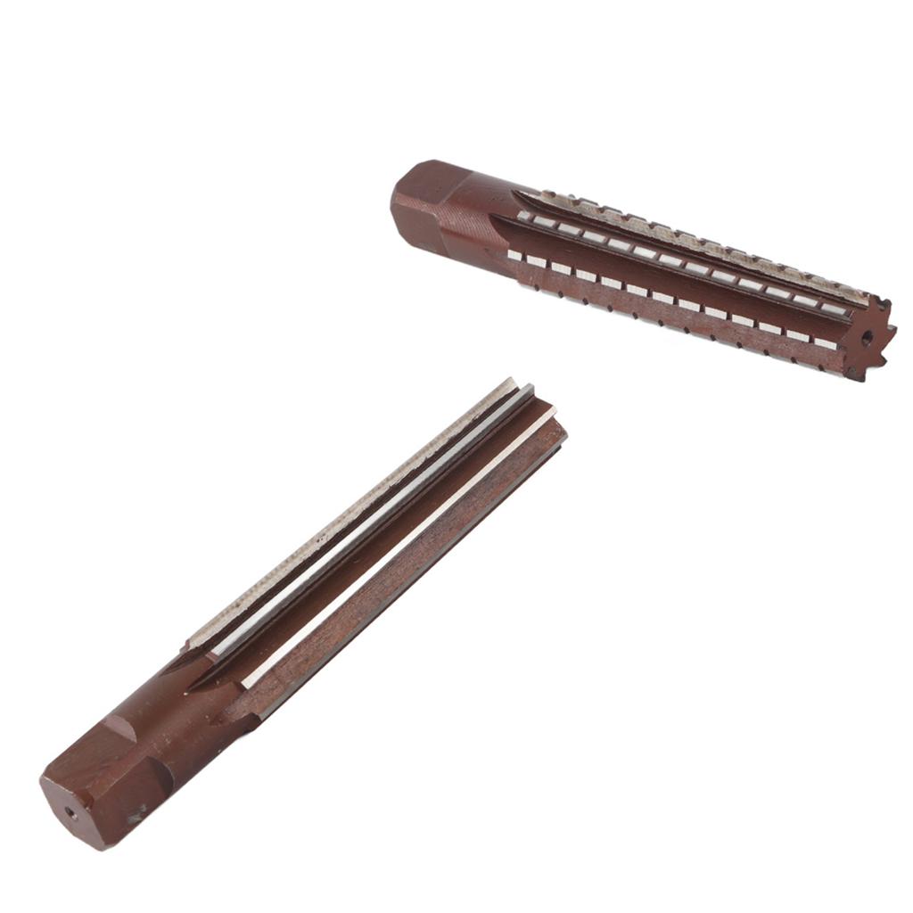 2PCS grobe feine Morsekegel Reibahle Handreibahle aus Hartstahl mit geradem Schaft(MT4# )