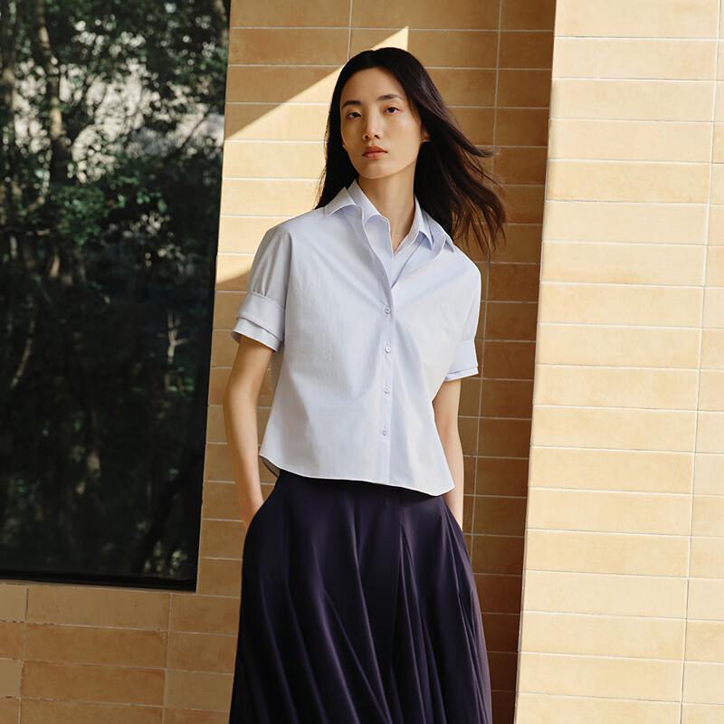 OVVOVV Women s Drop-Shoulder Short-Sleeve Casual Shirt XL