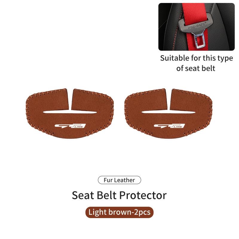 QDIM8 2PCS Car Seat Belt Anti Scratch Buckle Protector Cover Accessories For KIA gt gtline Xline ceed Forte RIO STINGER Seltos K3 K4