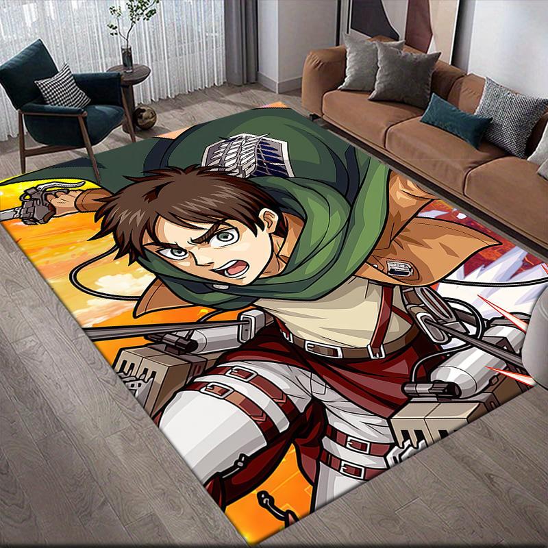 Attack On Titan Survey Corps Collection Anti-Slip Rug, Rectangular Carpet for Living Room, Bedroom, Sofa Zone & Game Space