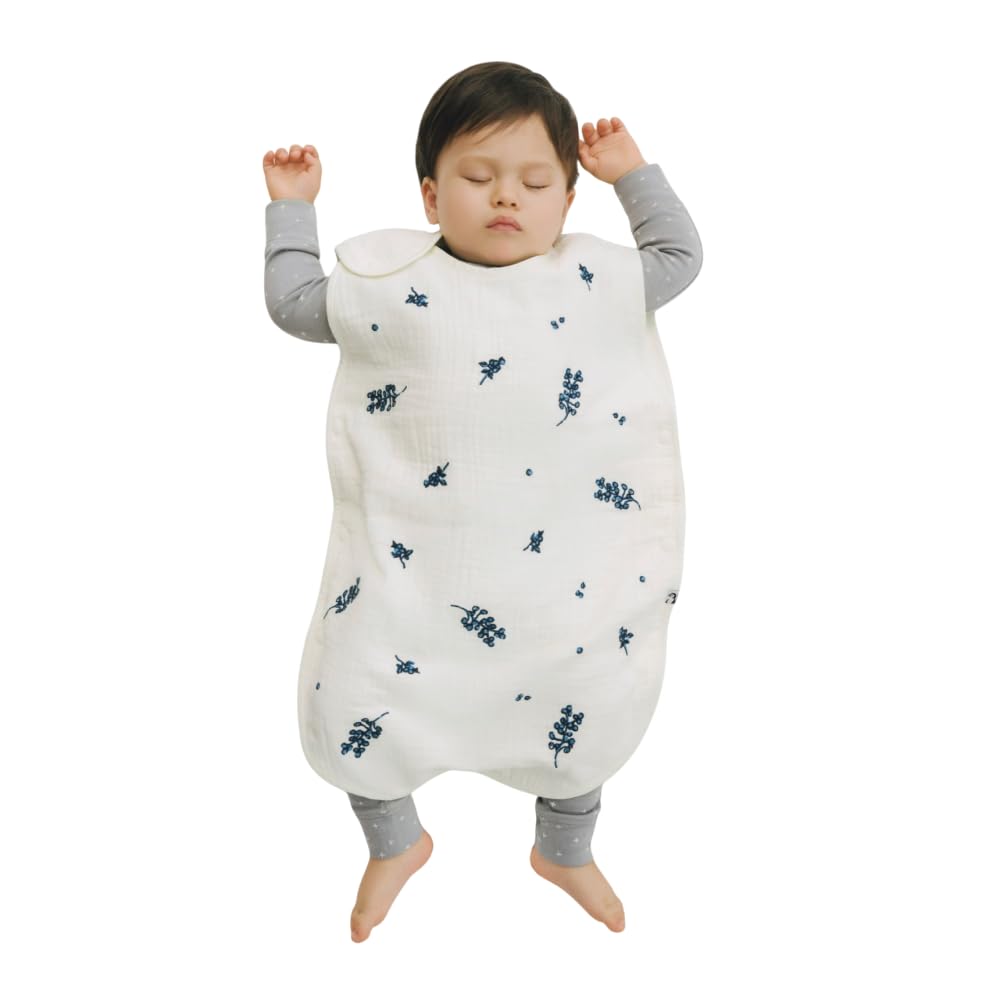 Konny Baby Wearable Embroidered Perfect for Keeps Babies Easy to Put On and Take Ages Sleeper, Bedding, 100% Cotton, 6-Layer Gauze, Pattern, Naps,