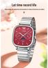 Oufanny Elegant Moon Phase Square Waterproof Watch for Men and Women - High-End Quartz Wristwatch