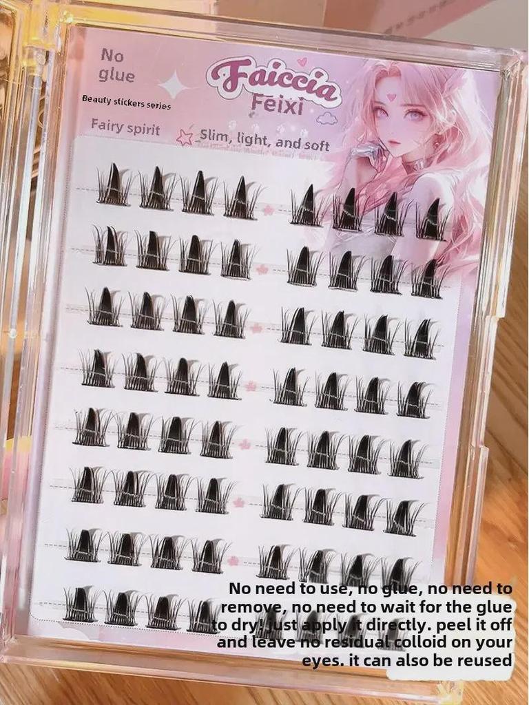 Feixi Naughty Elf Self-Adhesive Thick False Eyelashes for Big Barbie-Eyes