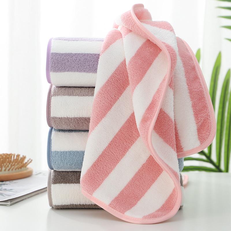 High-Density Warp Knitted Coral Fleece Bath & Face Towel with Logo - Thickened Gift Option