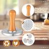 [Zinc Alloy Cookie Stamp] 1pc Zinc Alloy Cookie Stamp Mold with Floral Swirl Pattern | Ergonomic Handle Precision Baking Tool for Cookies, Cupcakes