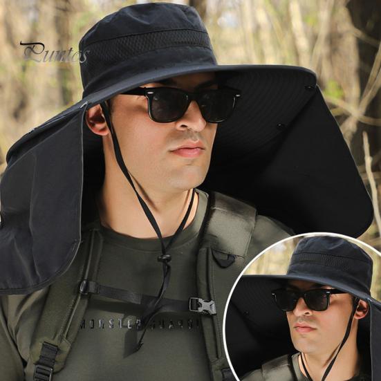Dual Fan Solar Hat with Neck Flap USB Rechargeable UV Protection Cooling Fishing Foldable Men Women Fisherman Hiking Mountaineering Sun