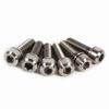 6pcs Titanium Alloy M5 X 18mm Bolts Screw With Washers Set For MTB Bicycle Stem