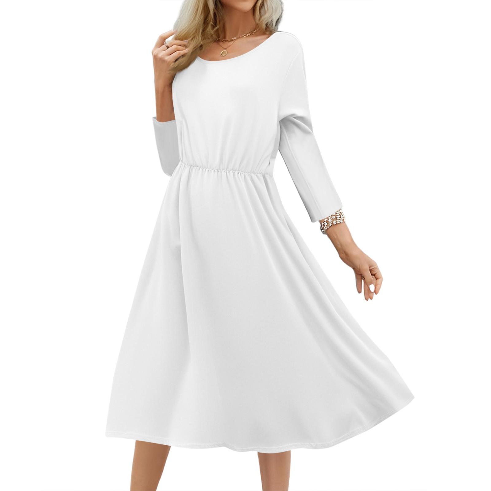 

Женское модное свободное платье XL белый