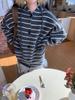 Men's Striped Hooded Sweater - Korean Style Color Block Knit Cardigan for Autumn/Winter