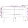 3119651 vidaXL Headboard with Ears Pink 203x16x118-128 Cm Velvet