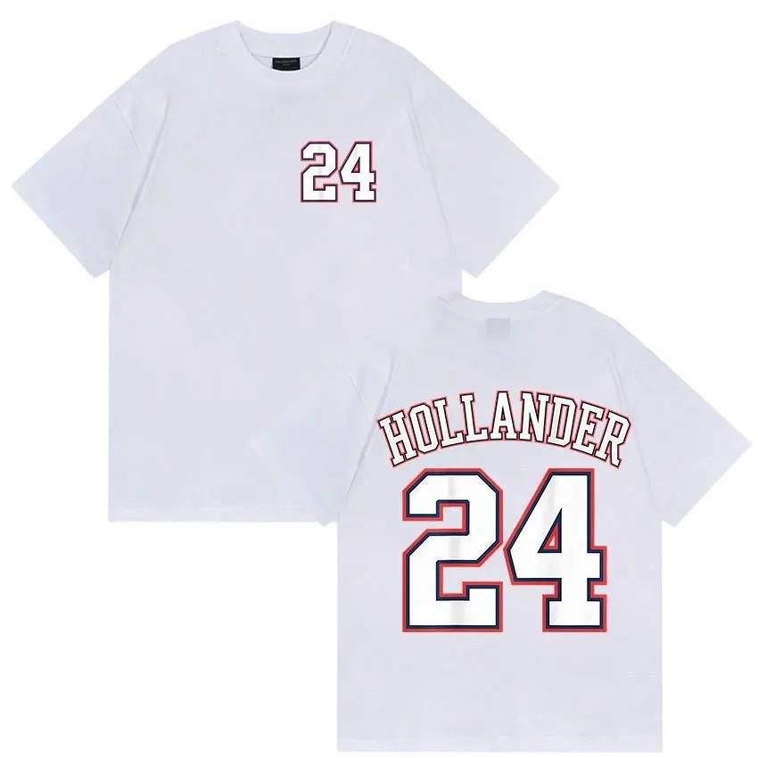 2026 Hot Movie Heated Rivalry Hollander 24 Graphic T Shirt Mens Womens Luxury Fashion Cotton Oversized Tshirt Street Wear Y2K