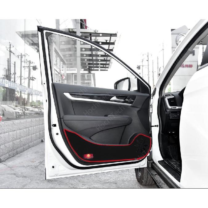 Side Edge Cover Door Inside Guard Protection Carpet Car Door Anti Kick Pad Sticker for Dongfeng AX7 2015-2017