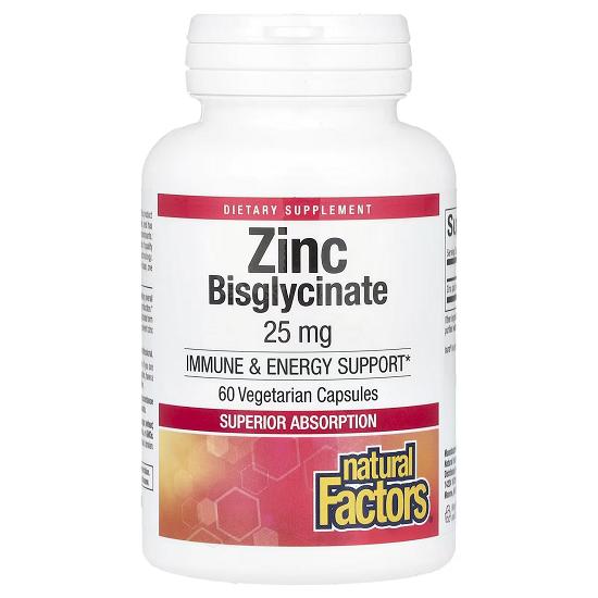 Zinc Bisglycinate, 25 Mg, 60 Vegetarian Capsules