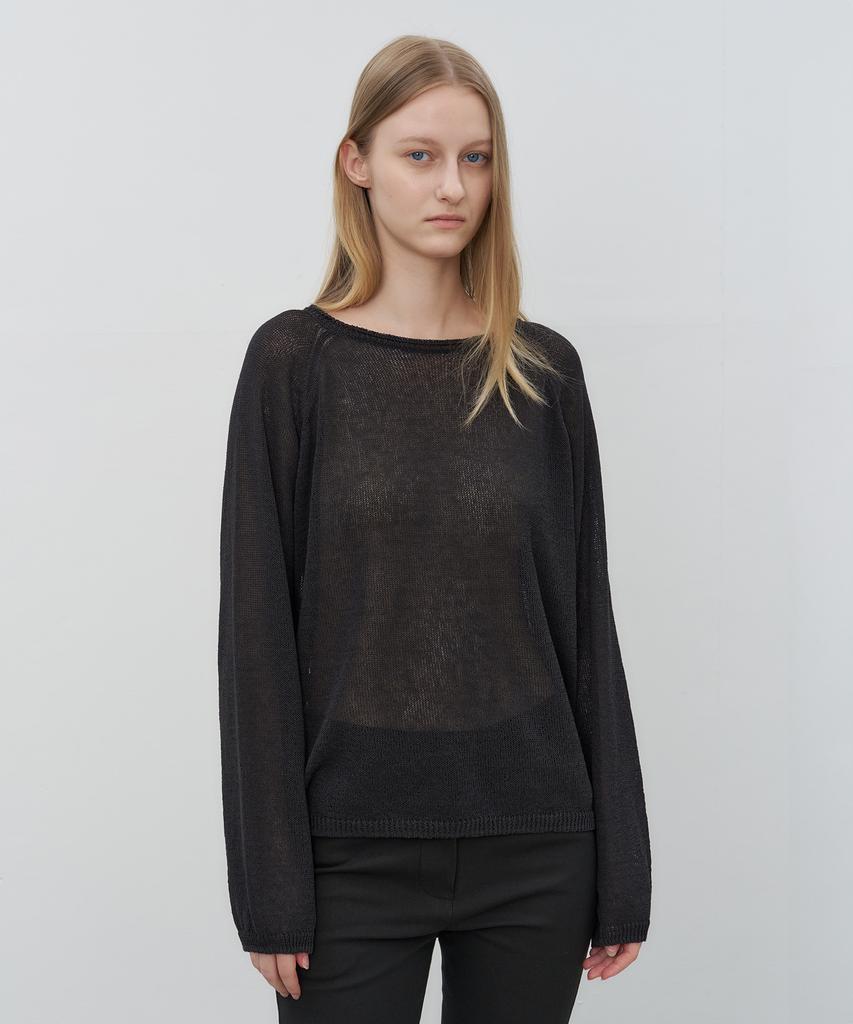 Loteu Linen Fluid Raglan Knit_2 Color