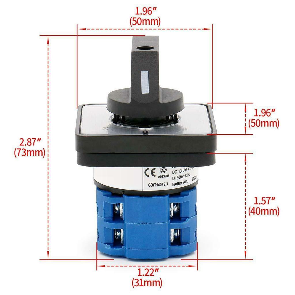 High Quality Changeover Switch Cam Selector 3 Positions