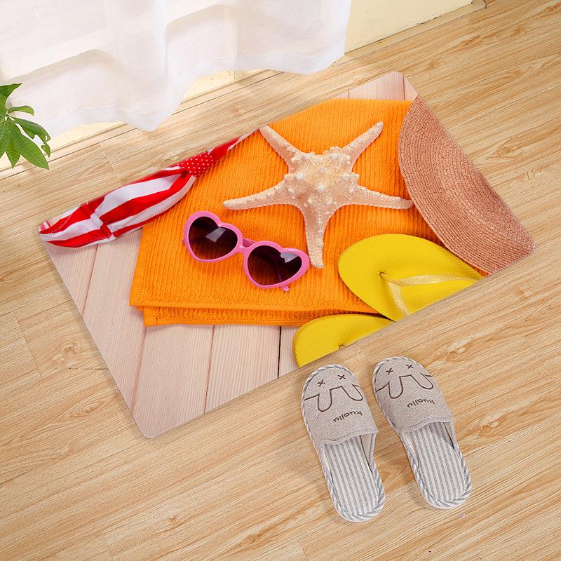 Shell Sea Doormat Bathroom Kitchen Floor Mat Door Rugs Nordic Beach Starfish Carpet Non-Slip Mat 3 Sizes Felpudo Paillasson