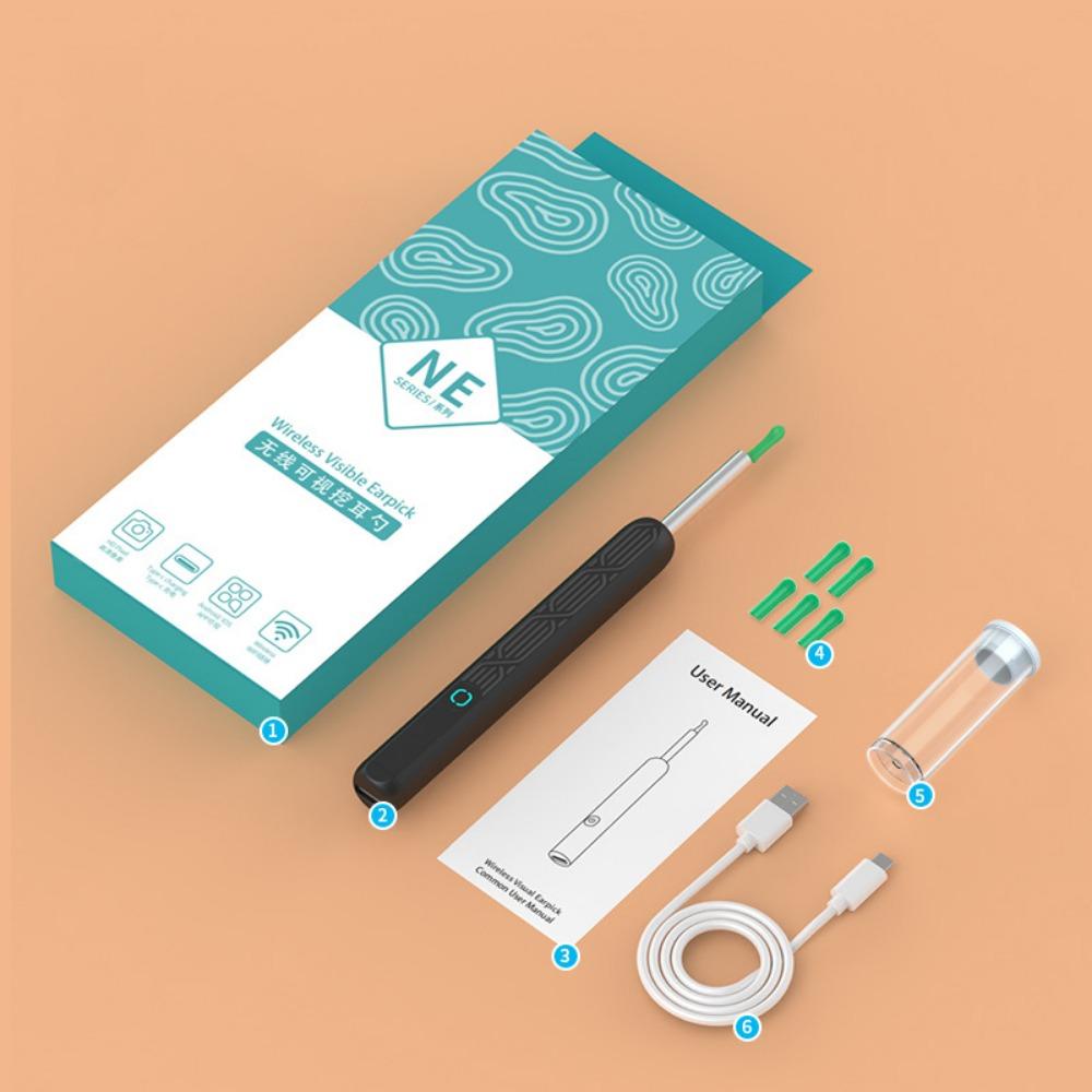 Wireless WiFi Ear Cleaner Full Set HD Camera Wireless Otoscope Ear Wax Removal Tools Home Us