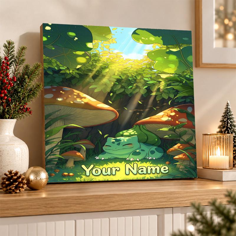 Bulbasaur Custom Name Diamond Painting Personalized 5D Full Drill DIY Diamond Art Home Decor