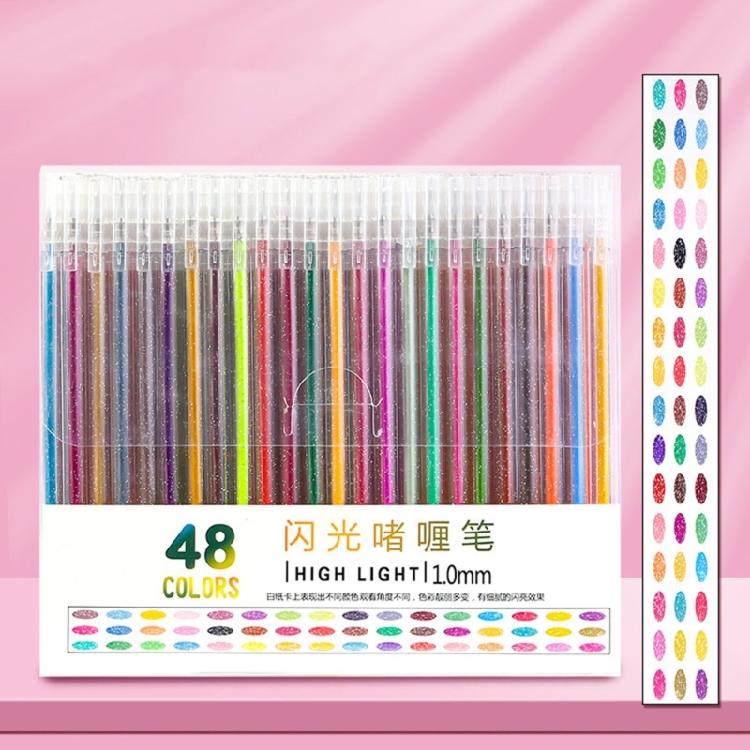 Glitters Gel Pen Multiple Color Glitters Pen for Making Card Colored Gel Marker for Coloring Journaling Drawing Craft