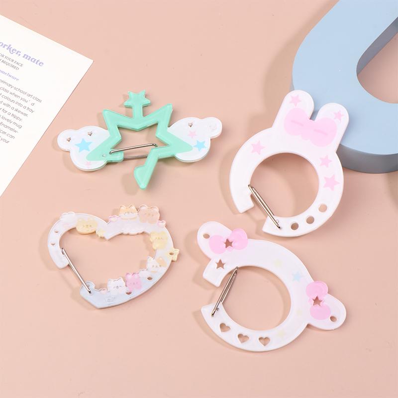 Kawaii Herz Hase Karabiner Schlüsselanhänger Niedlicher Cartoon Acryl Schlüsselanhänger Paar Schlüsselanhänger Schöner Taschenanhänger Rucksackanhänger Geschenke