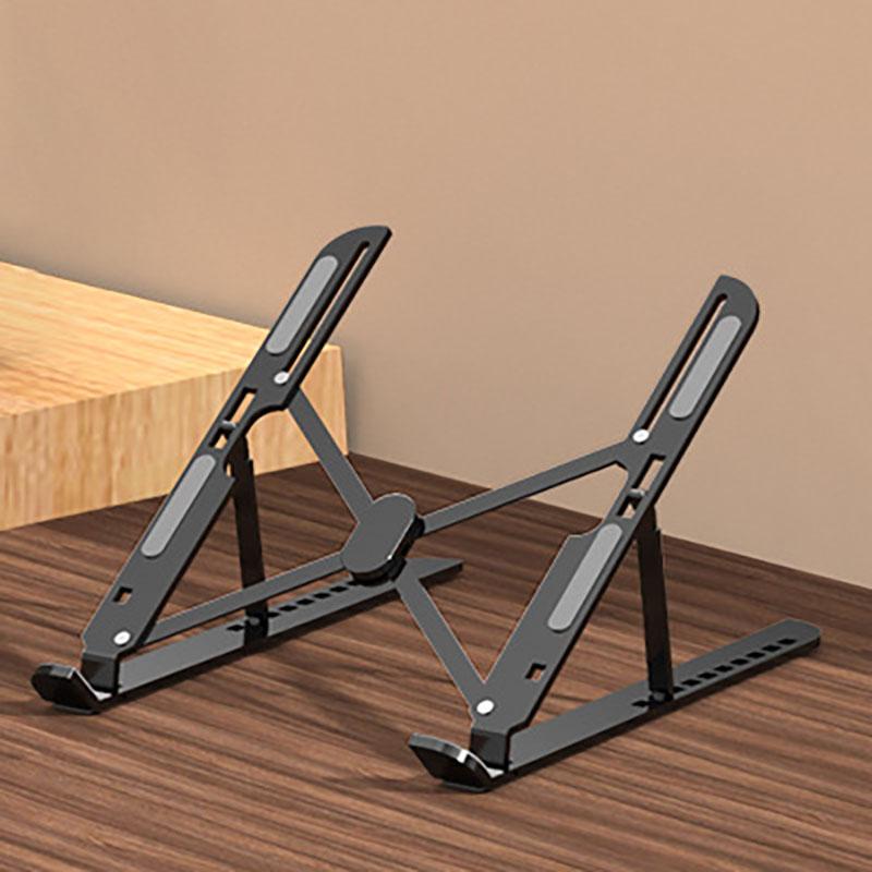 

НОВАЯ подставка для ноутбука из алюминиевого сплава, складная и подъемная вертикальная база, увеличение высоты, охлаждение компьютера, подставка для планшета чёрный