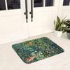 Woodland Scene Doormat – Vintage Botanical Rug with Pheasant, Squirrel HareNon-Slip Indoor Floor Mat for Entryway Living Room