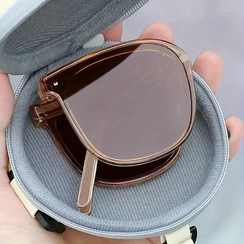 Women's Folding Fashionable Glasses Lightweight Summer Small Face Square Frame Japanese and Korean Style Accessories