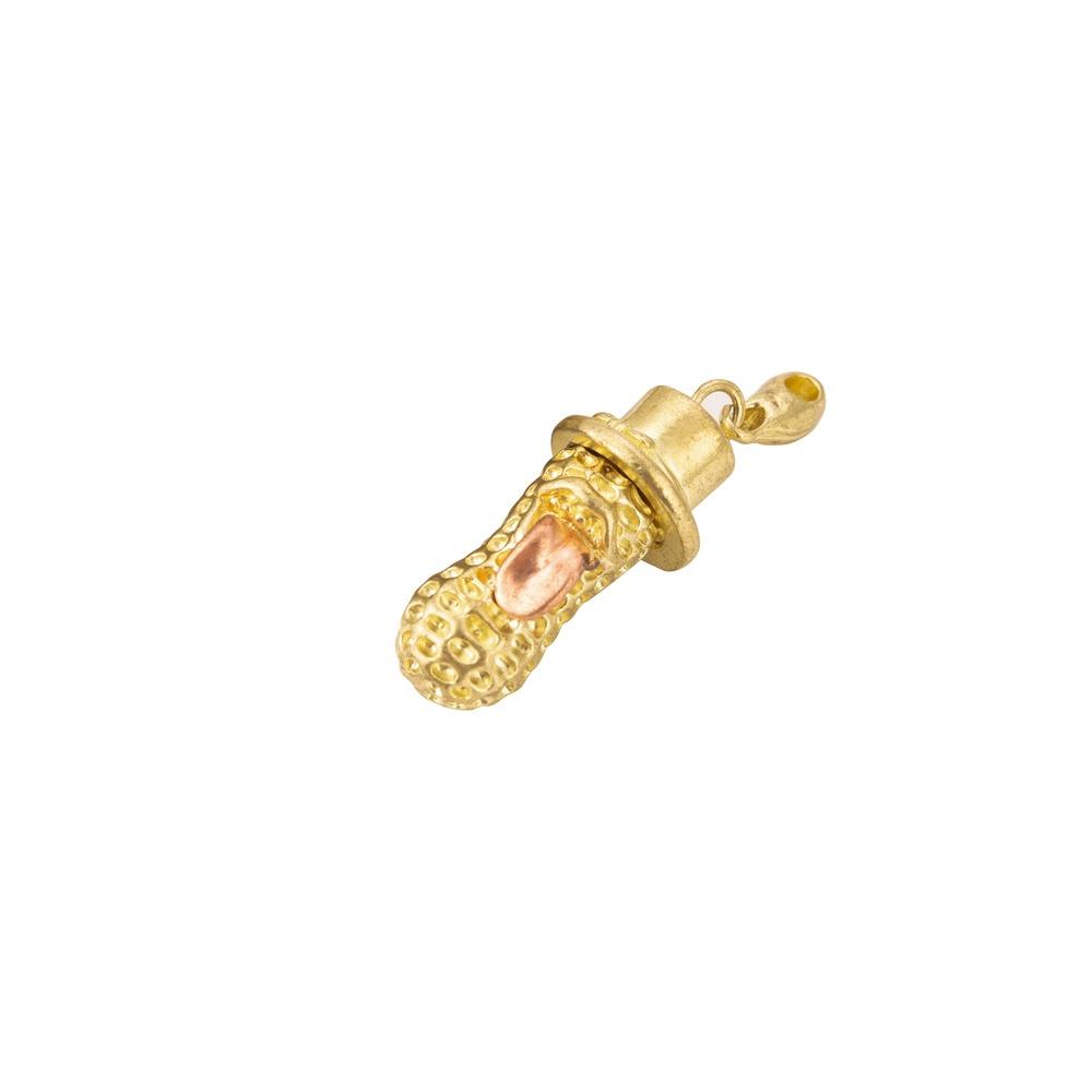Creative Peanut Key Ring Bead Lanyard Pendant Peanut Key Chain Ornament Brass Pendant DIY Accessory
