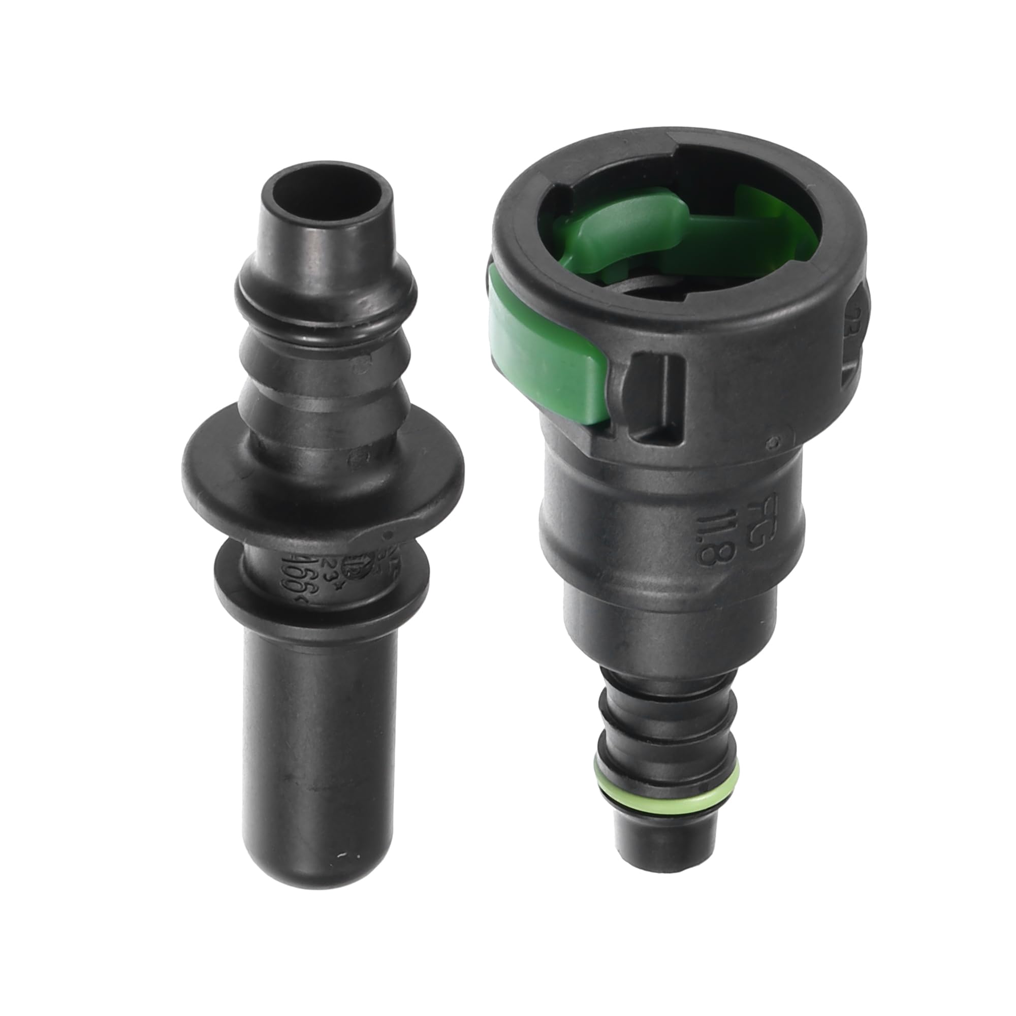 

A ABSOPRO Car Fuel Line Hose Quick Release Connector Kit Straight 11.8mm SAE to 5/16 8mm Hose Plastic Green зелёный